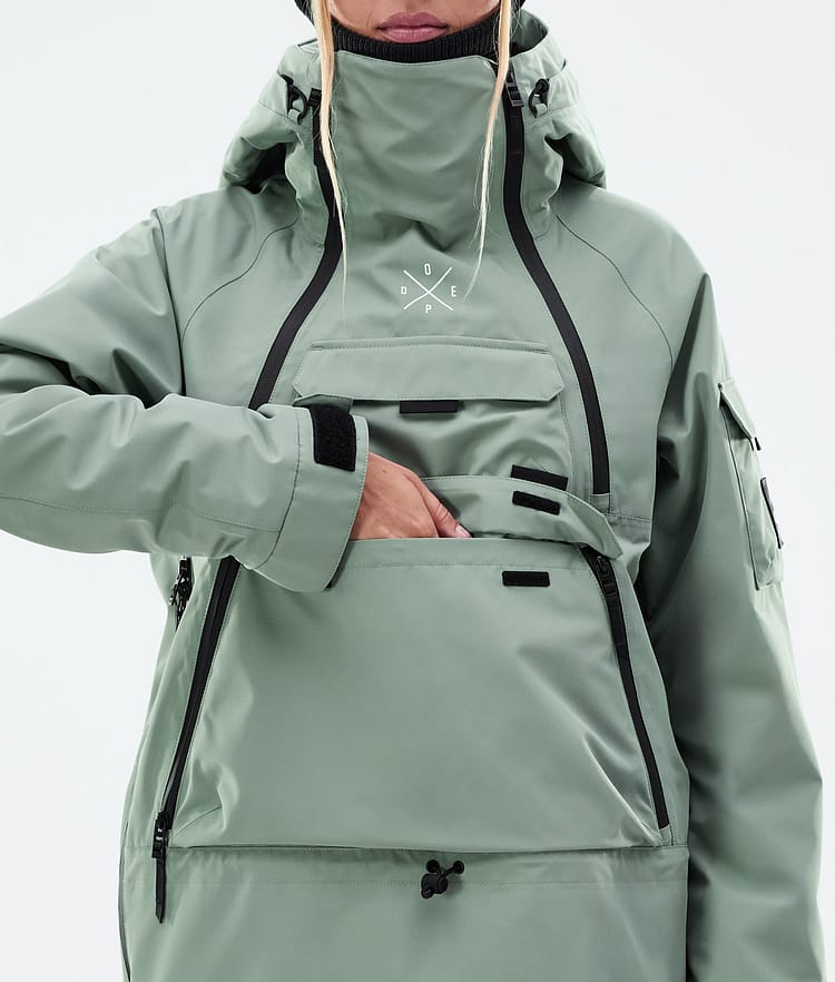 Dope Akin W Lumilautailutakki Naiset Faded Green, Kuva 8 / 9