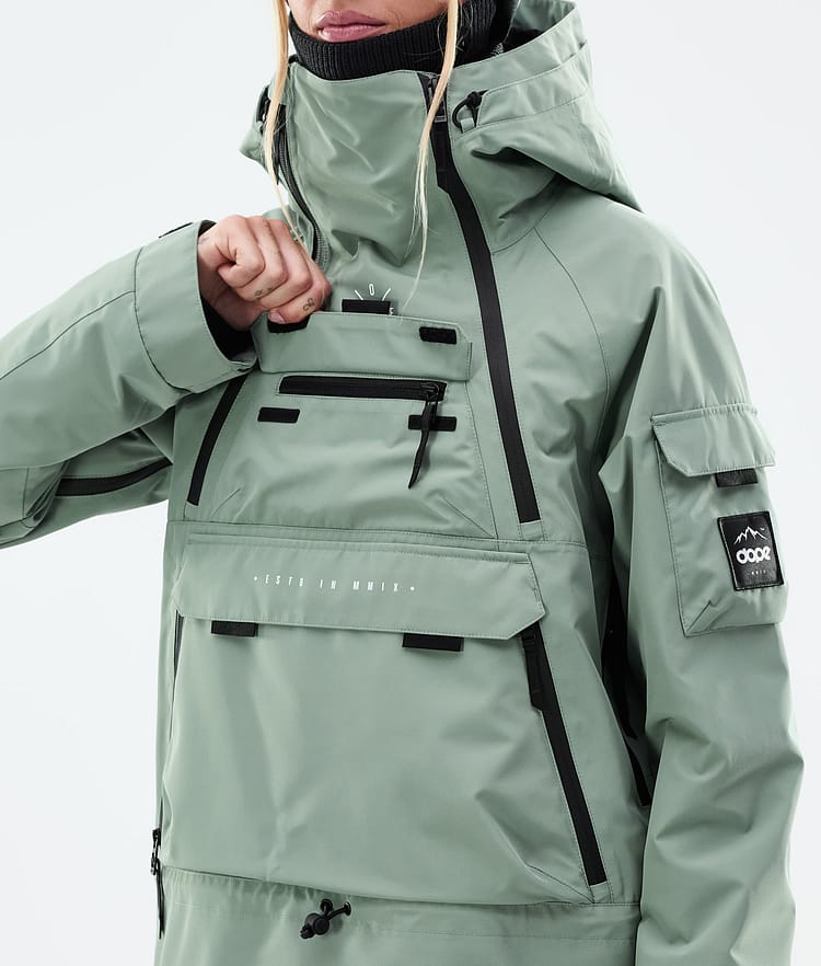 Dope Akin W Lumilautailutakki Naiset Faded Green, Kuva 9 / 9