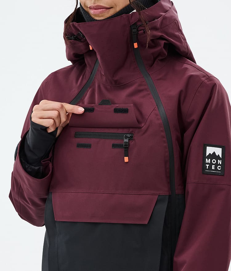 Montec Doom W Laskettelutakki Naiset Burgundy/Black, Kuva 10 / 11