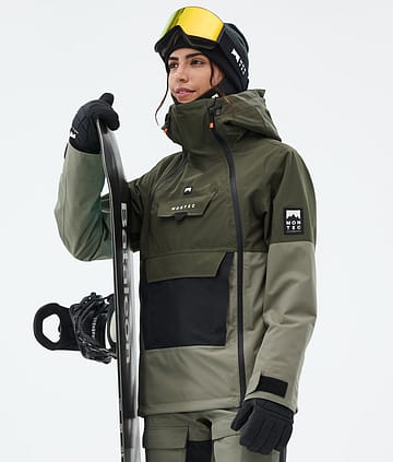 Montec Doom W Lumilautailutakki Naiset Olive Green/Black/Greenish