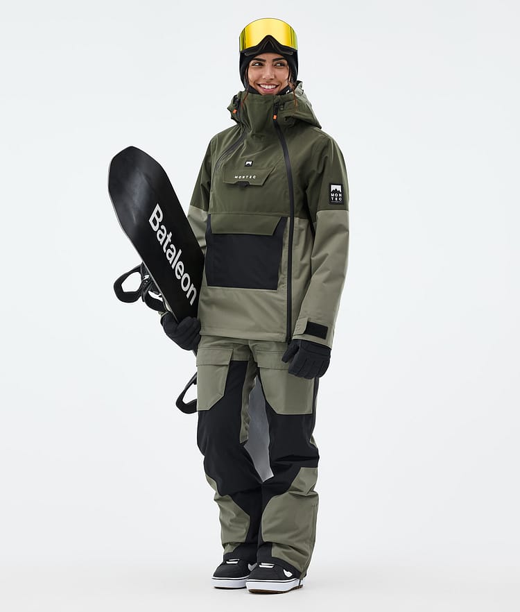 Montec Doom W Lumilautailutakki Naiset Olive Green/Black/Greenish, Kuva 3 / 11