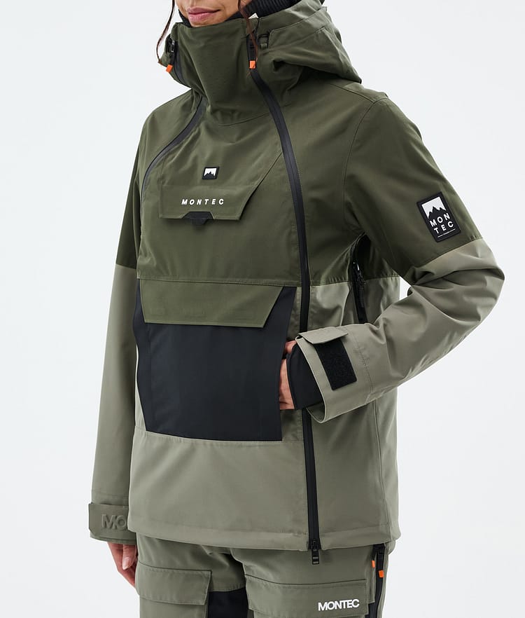 Montec Doom W Lumilautailutakki Naiset Olive Green/Black/Greenish, Kuva 8 / 11