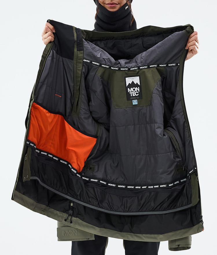 Montec Doom W Lumilautailutakki Naiset Olive Green/Black/Greenish, Kuva 11 / 11