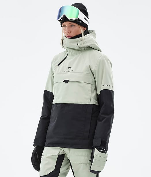 Montec Dune W Lumilautailutakki Naiset Soft Green/Black
