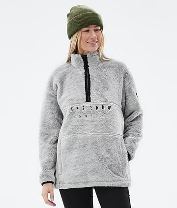 Dope Pile W 22 Fleecepaita Naiset Light Grey