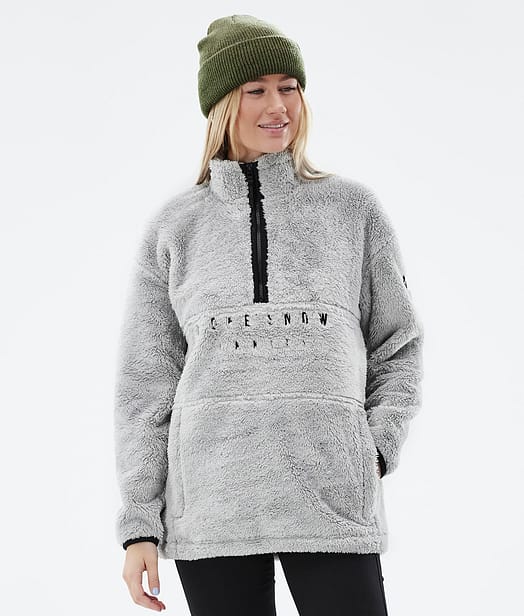 Dope Pile W 22 Fleecepaita Naiset Light Grey