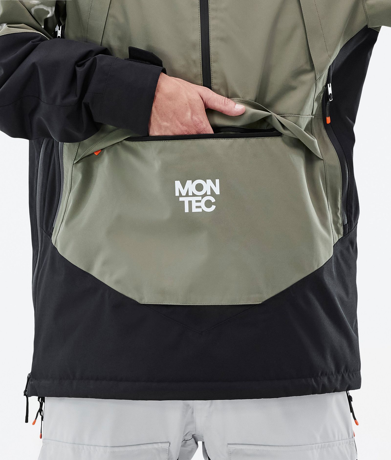 Montec Apex Lumilautailutakki Miehet Greenish/Black/Light Grey, Kuva 9 / 10