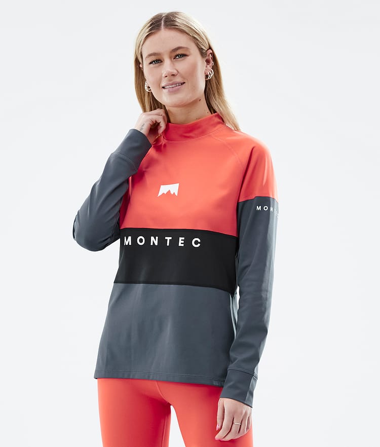 Montec Alpha W Kerrastopaita Naiset Coral/Black/Metal Blue, Kuva 1 / 5