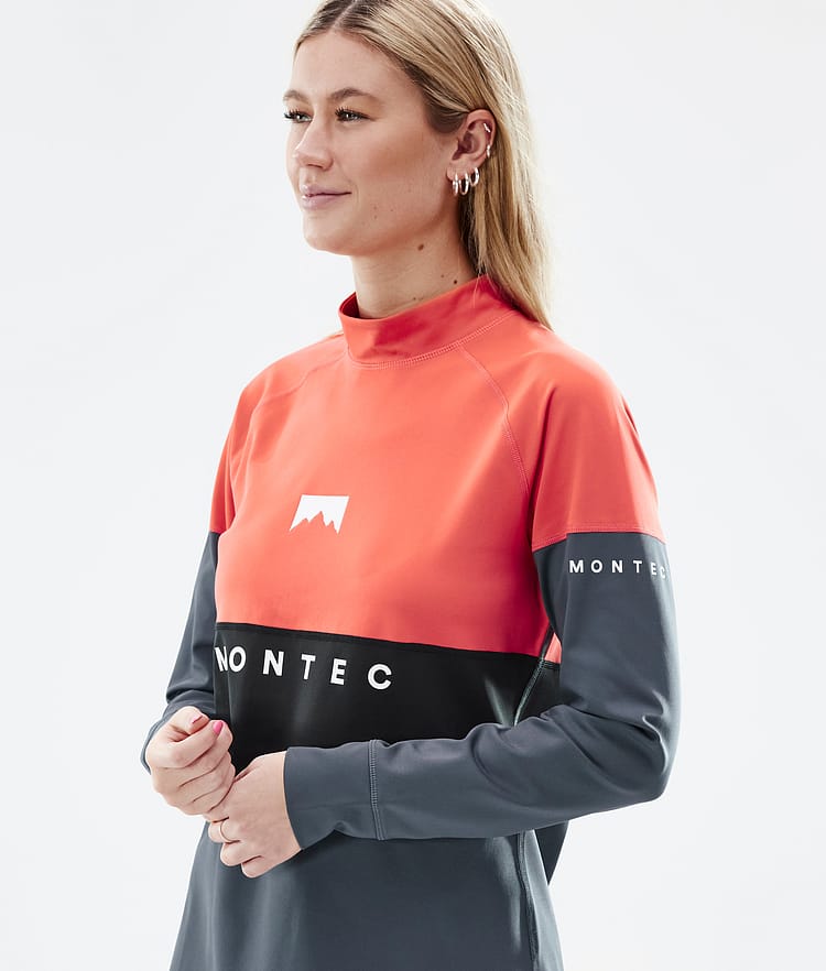 Montec Alpha W Kerrastopaita Naiset Coral/Black/Metal Blue, Kuva 2 / 5
