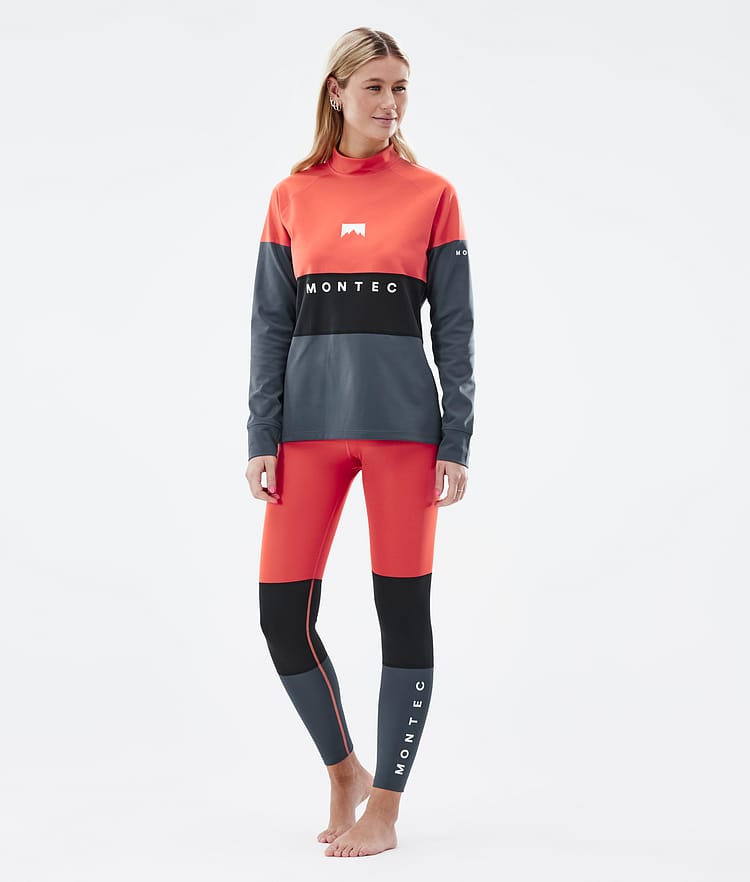Montec Alpha W Kerrastopaita Naiset Coral/Black/Metal Blue, Kuva 4 / 5