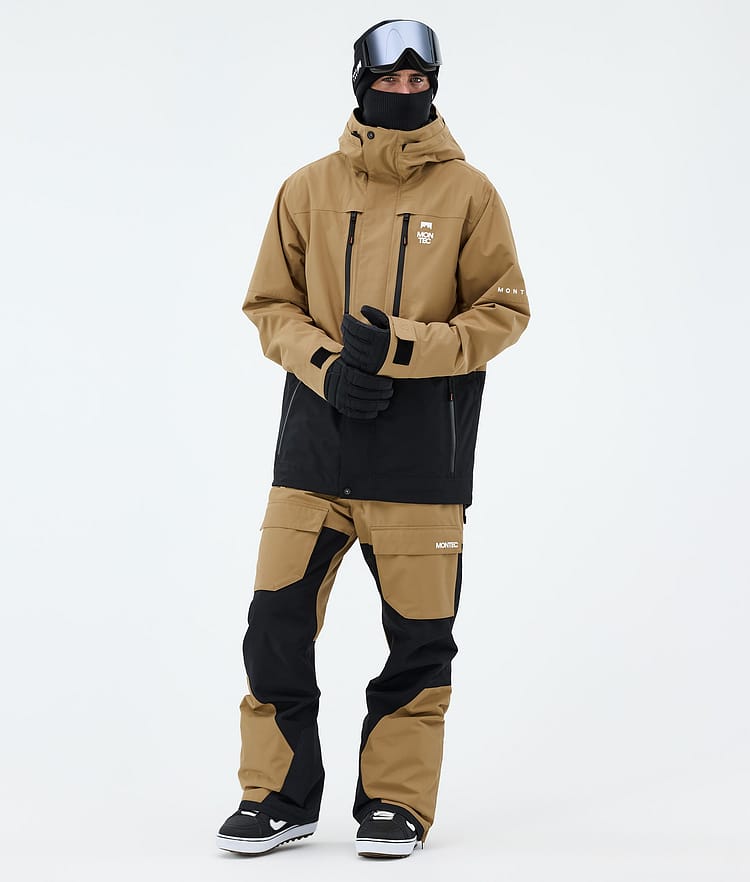 Montec Fawk Lumilautailutakki Miehet Gold/Black, Image 2 of 9