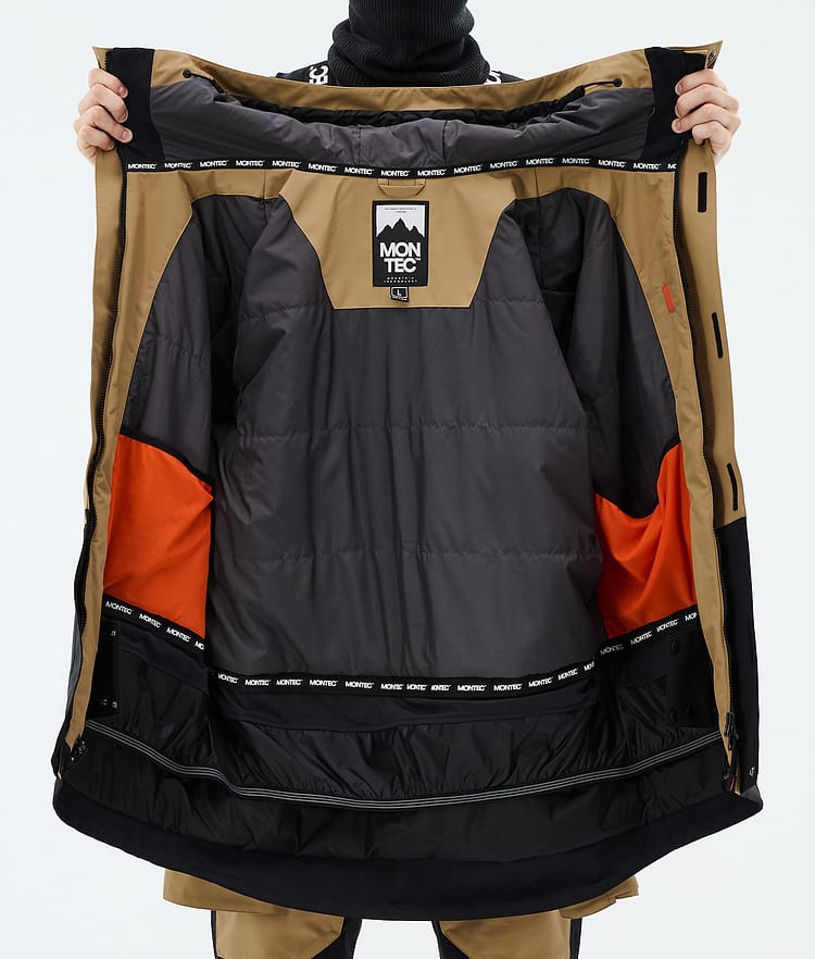 Montec Fawk Lumilautailutakki Miehet Gold/Black, Image 9 of 9