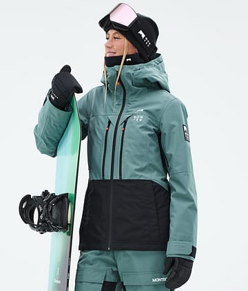 Montec Moss W Lumilautailutakki Naiset Atlantic/Black