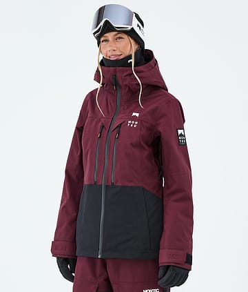 Montec Moss W Lumilautailutakki Burgundy/Black