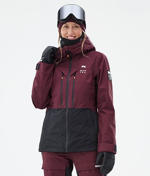 Montec Moss W Laskettelutakki Naiset Burgundy/Black