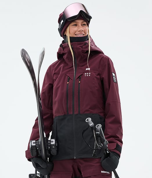 Montec Moss W Laskettelutakki Naiset Burgundy/Black