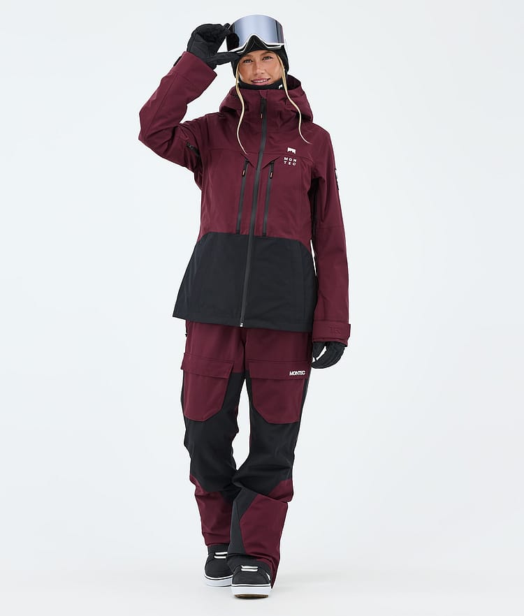 Montec Moss W Lumilautailutakki Naiset Burgundy/Black, Kuva 2 / 9