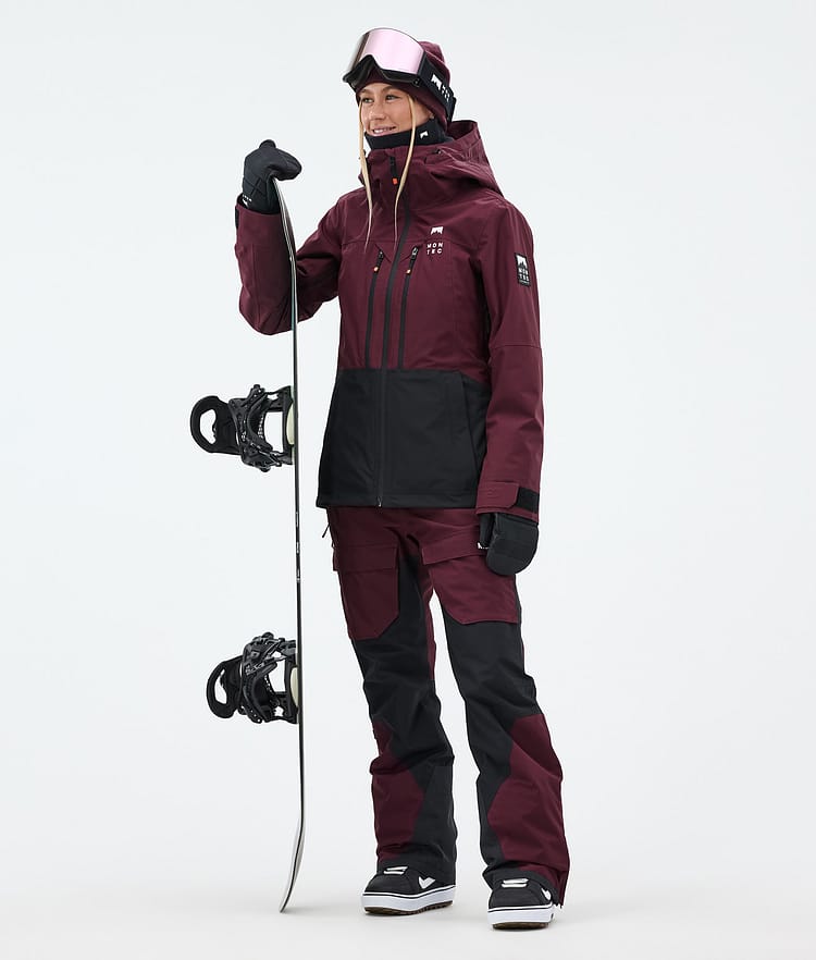 Montec Moss W Lumilautailutakki Naiset Burgundy/Black, Kuva 3 / 10