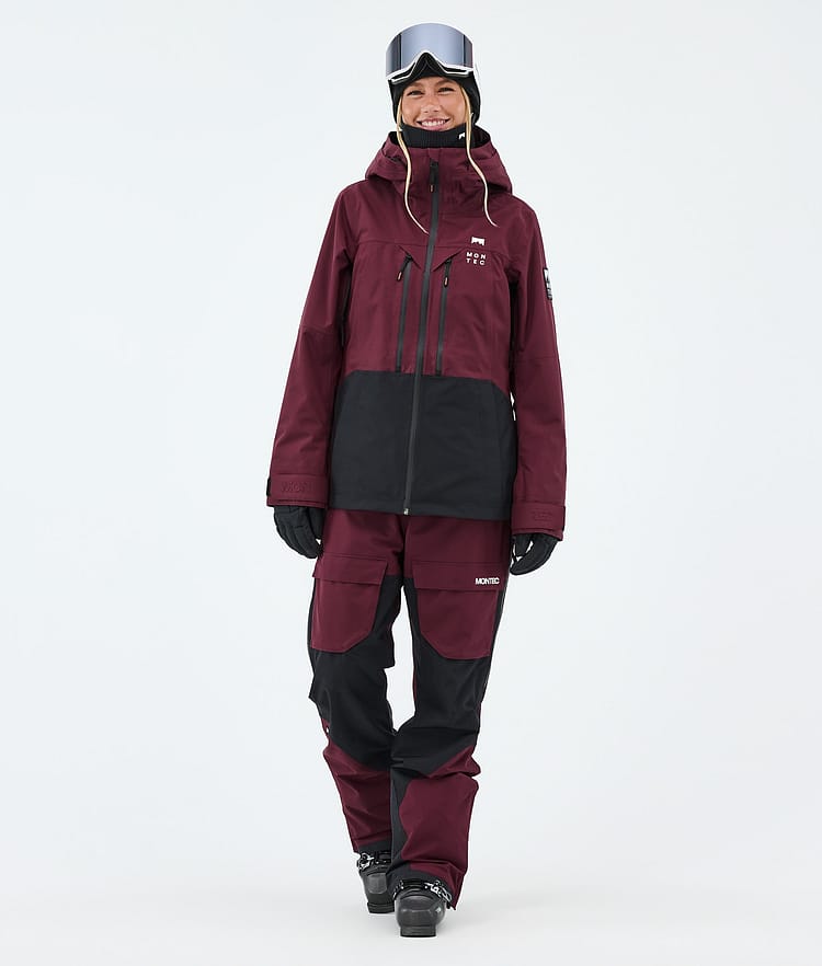 Montec Moss W Laskettelutakki Naiset Burgundy/Black, Kuva 2 / 9