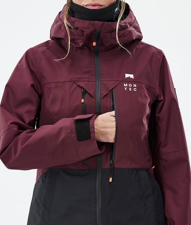 Montec Moss W Lumilautailutakki Naiset Burgundy/Black