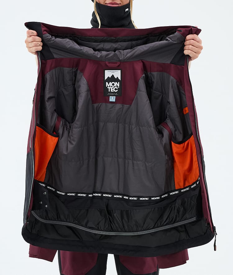Montec Moss W Laskettelutakki Naiset Burgundy/Black, Kuva 9 / 9