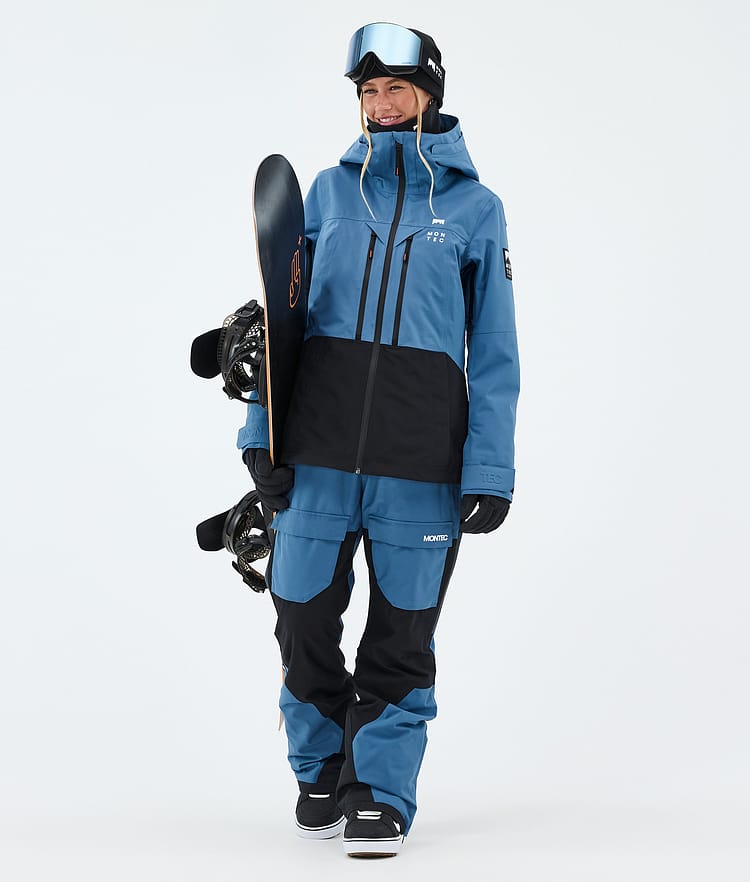 Montec Moss W Lumilautailutakki Naiset Blue Steel/Black, Kuva 2 / 9