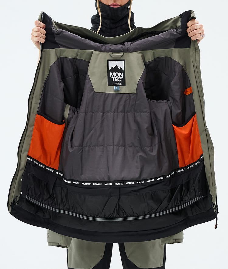 Montec Moss W Lumilautailutakki Naiset Greenish/Black, Kuva 9 / 9