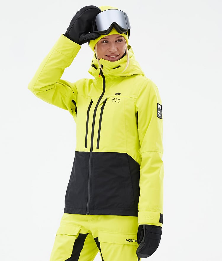 Montec Moss W Lumilautailutakki Naiset Bright Yellow/Black