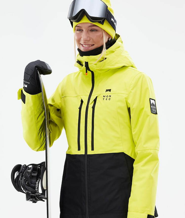 Montec Moss W Lumilautailutakki Naiset Bright Yellow/Black