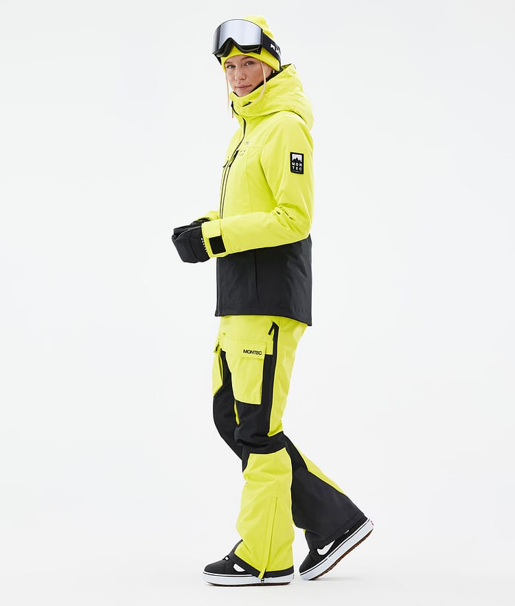Montec Moss W Lumilautailutakki Naiset Bright Yellow/Black, Kuva 4 / 10