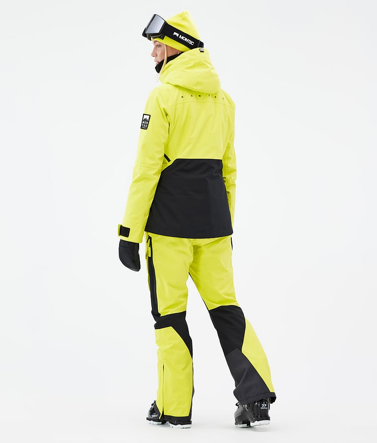 Montec Moss W Laskettelutakki Naiset Bright Yellow/Black, Kuva 5 / 10