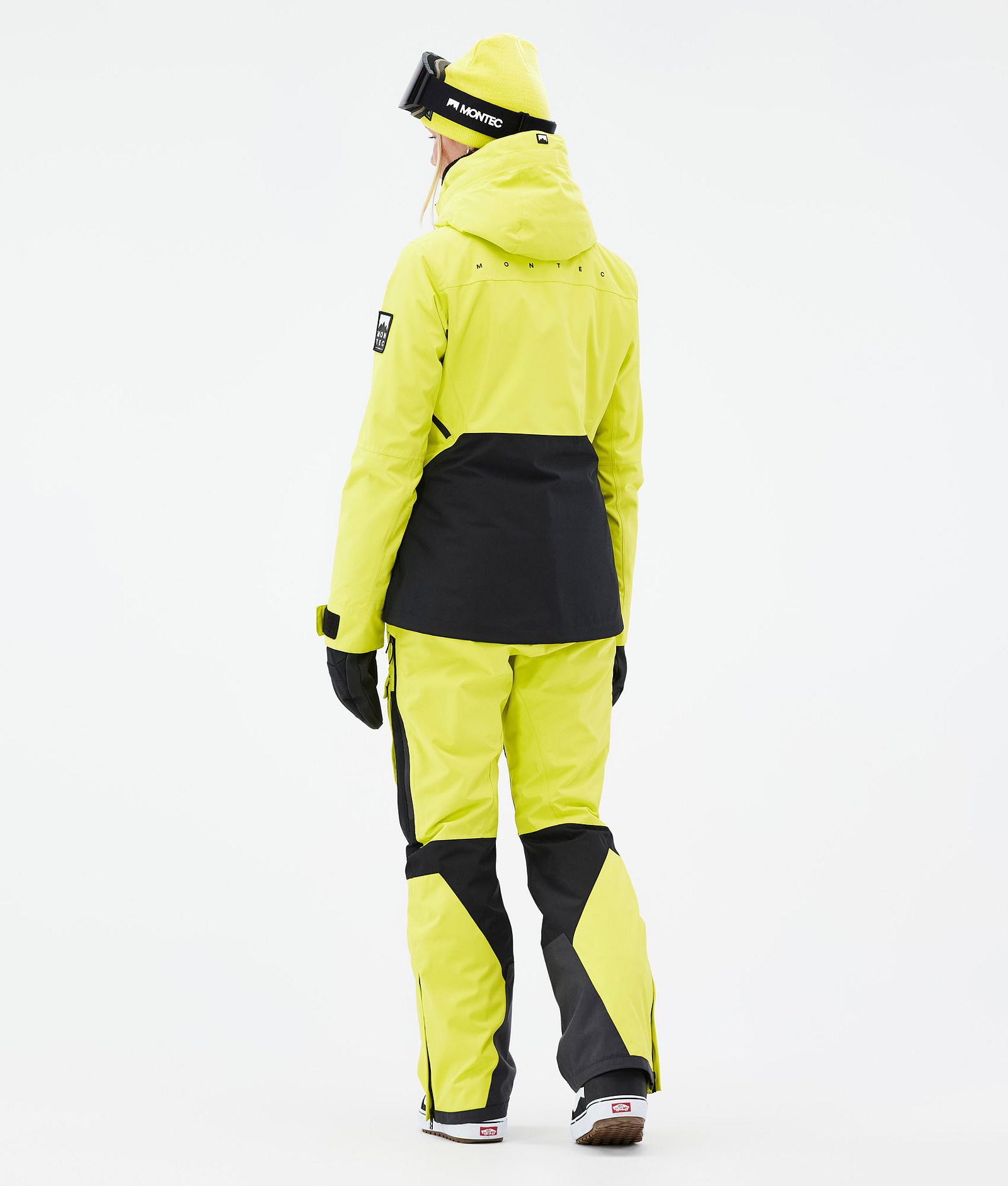 Montec Moss W Lumilautailutakki Naiset Bright Yellow/Black Renewed, Kuva 5 / 10