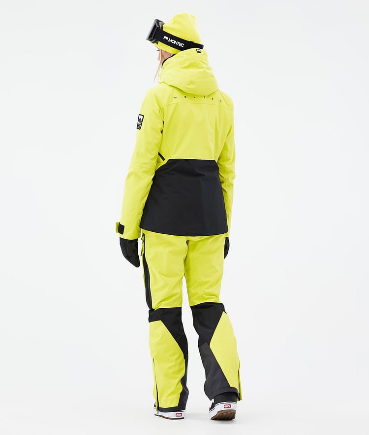 Montec Moss W Lumilautailutakki Naiset Bright Yellow/Black, Kuva 5 / 10
