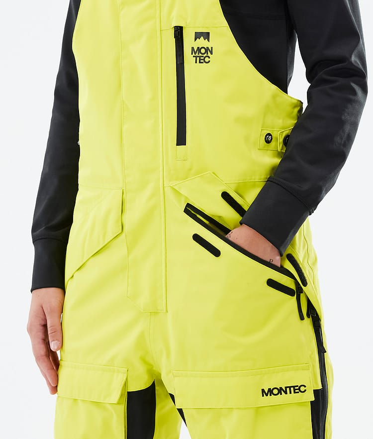 Montec Fawk W Lasketteluhousut Naiset Bright Yellow/Black, Kuva 4 / 6