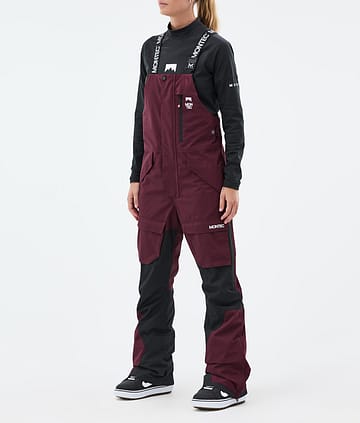 Montec Fawk W Lumilautailuhousut Naiset Burgundy/Black