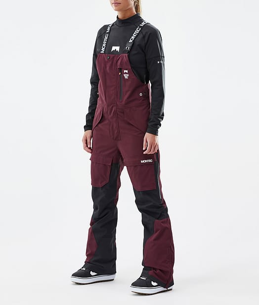 Montec Fawk W Lumilautailuhousut Naiset Burgundy/Black