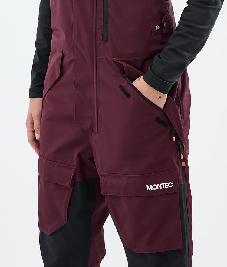 Montec Fawk W Lasketteluhousut Naiset Burgundy/Black, Kuva 5 / 7