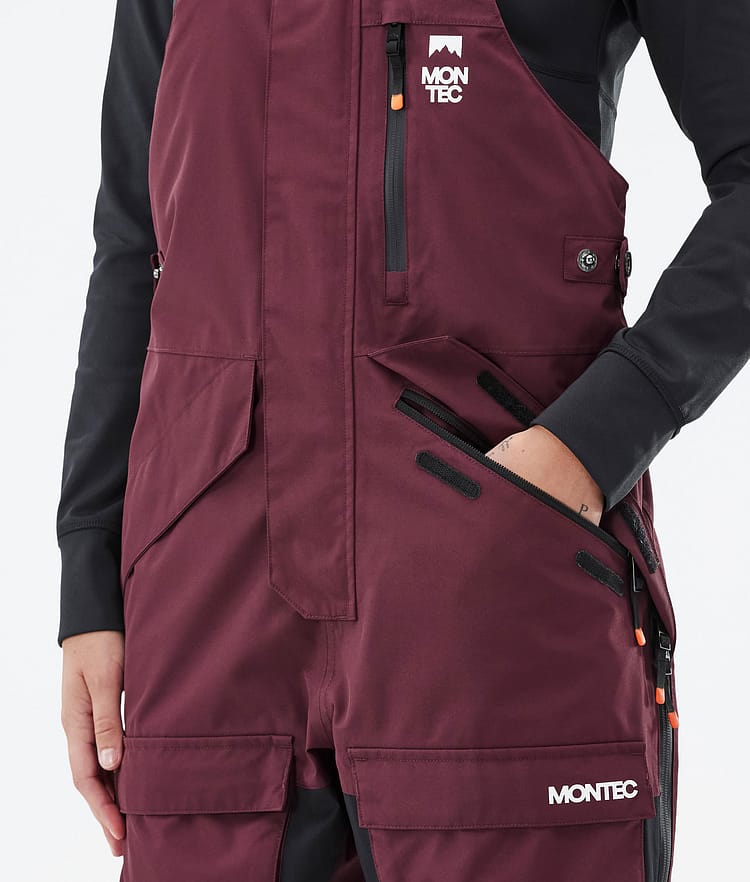 Montec Fawk W Lumilautailuhousut Naiset Burgundy/Black, Kuva 5 / 7