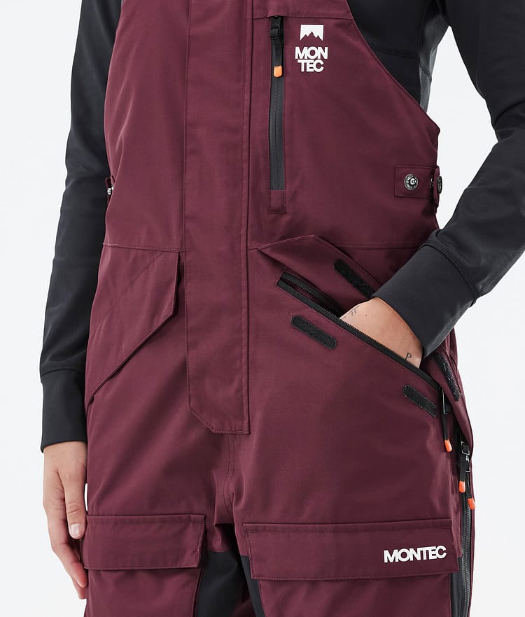 Montec Fawk W Lasketteluhousut Naiset Burgundy/Black, Kuva 5 / 7