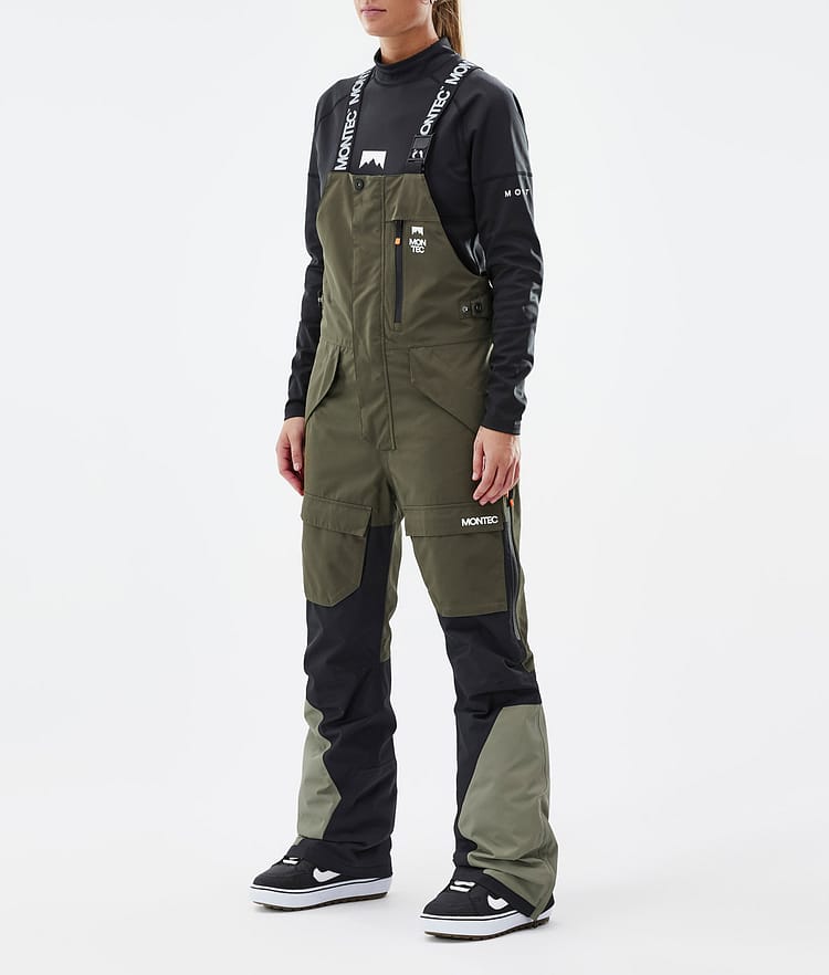 Montec Fawk W Lumilautailuhousut Naiset Olive Green/Black/Greenish, Kuva 1 / 7