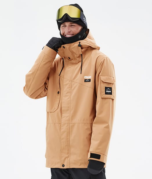 Dope Adept Lumilautailutakki Miehet Khaki Yellow
