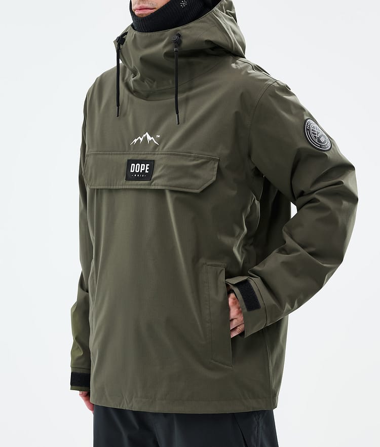 Dope Blizzard Lumilautailutakki Miehet Olive Green Renewed, Kuva 8 / 9