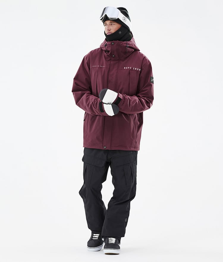 Dope Ranger Lumilautailutakki Miehet Burgundy, Image 3 of 10