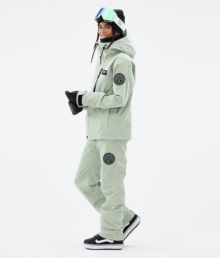 Dope Blizzard W Full Zip Lumilautailutakki Naiset Soft Green, Kuva 4 / 10