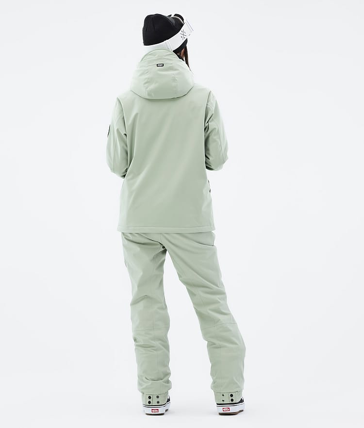 Dope Blizzard W Full Zip Lumilautailutakki Naiset Soft Green