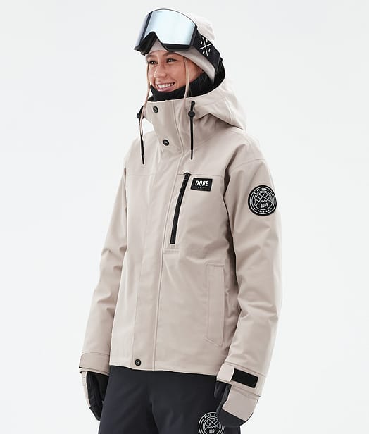 Dope Blizzard W Full Zip 24 Lumilautailutakki Naiset Sand