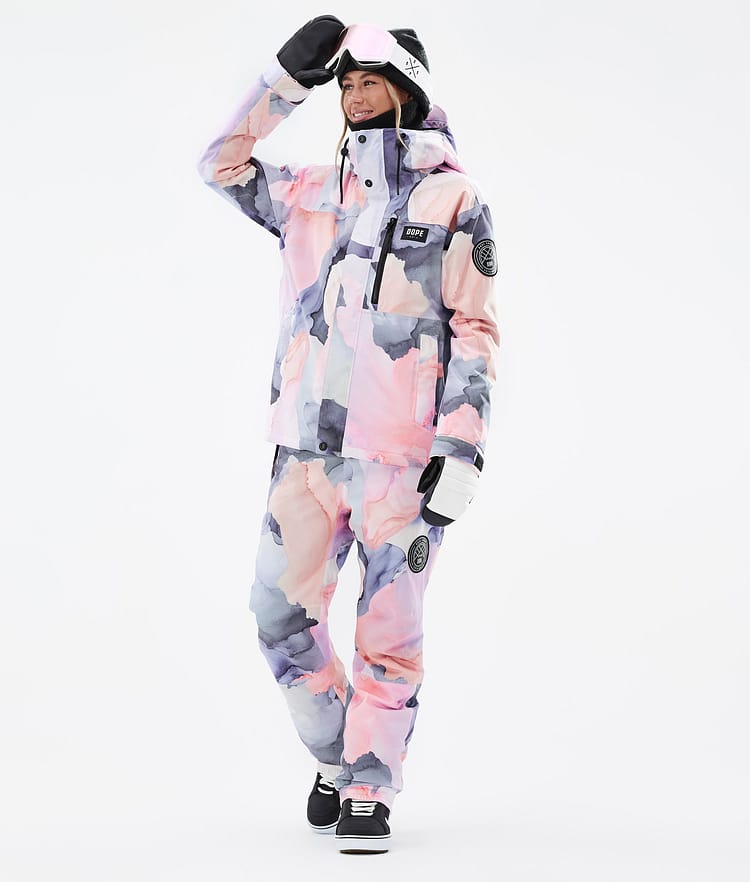 Dope Blizzard W Full Zip Lumilautailutakki Naiset Blot Peach, Kuva 3 / 10