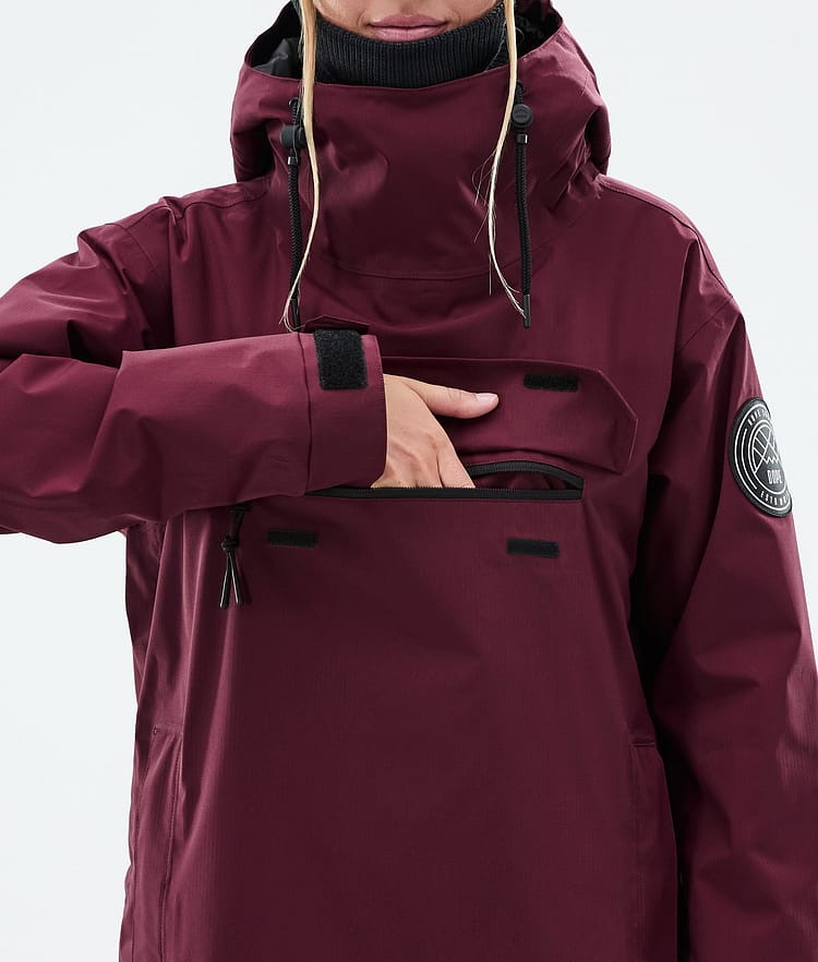 Dope Blizzard W Lumilautailutakki Naiset Burgundy Renewed, Kuva 9 / 9