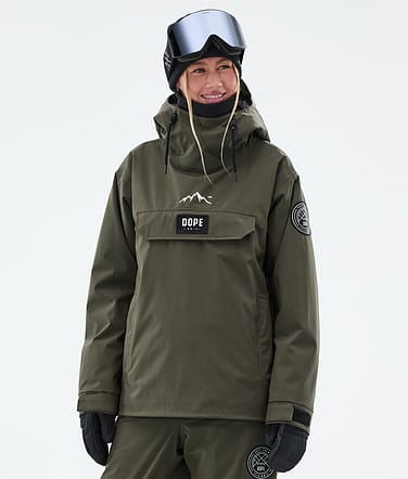 Dope Blizzard W Lumilautailutakki Naiset Olive Green Renewed