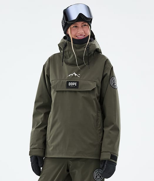 Dope Blizzard W Lumilautailutakki Naiset Olive Green